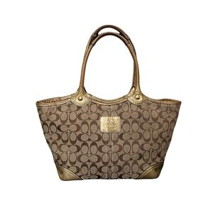 COACH BLEECKER MONOGRAM TOTE BAG